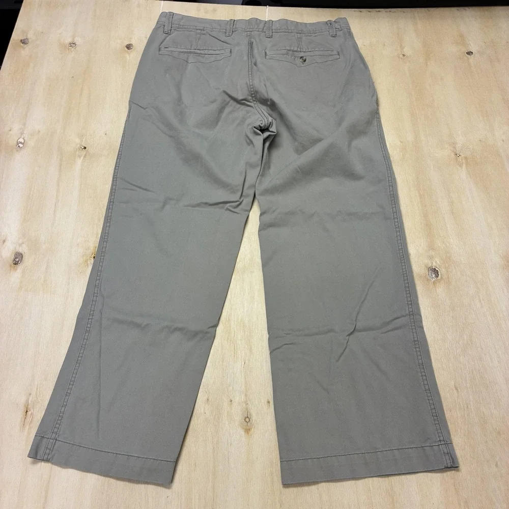 Y2K Baggy Old Navy Pants Mens 36x30 Gray Khakis Relaxed Loose Fit Straight Leg